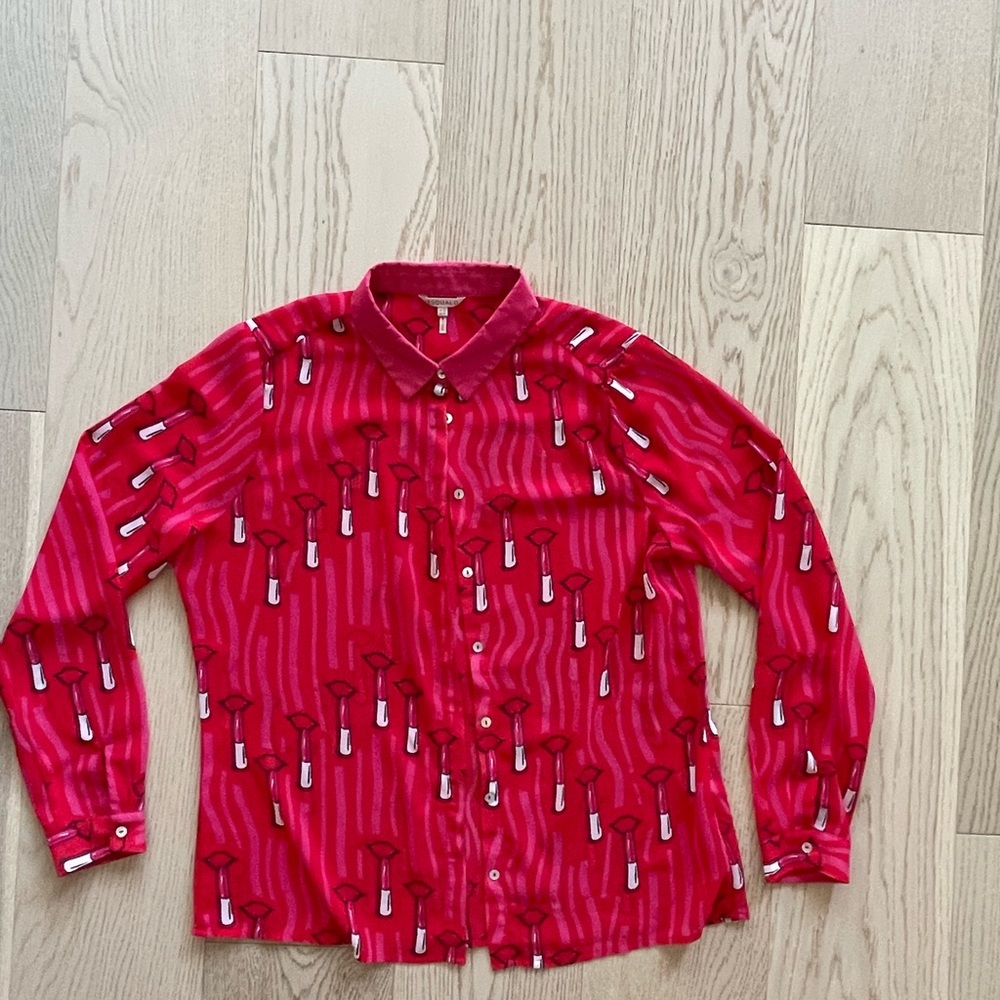 ESQUALO Red Patterned Blouse - Picture 4 of 9